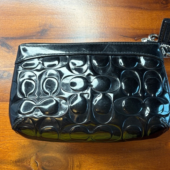 Coach Glossy Black Wristlet - Picture 4 of 7